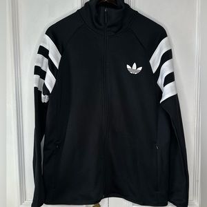 Blk Adidas High Neck zip front Sweater